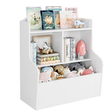 Garvee Children's Bookshelf Toy Storage 3-Tier Durable MDF Rounded Corners Easy Assembly Kids Room Living Room