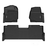 Garvee Floor Mats Compatible With Ford F-250/F-350 SuperCrew Cab 2017-2024, Custom Fit TPE All-Weather Floor Liners, 1st & 2nd Row, Black - Brand: Cozony
