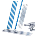 Garvee 48 Inch Concrete Bull Float Kit Aluminum Alloy Cement Tool with 4 Handles and Bracket for Concrete Finishing, Red Handles - |Blue|