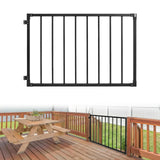 Garvee Deck Gate Kit Heavy Duty Steel 32"h x 48"w Black Powder Coat for Outdoor Decks Patios Yards