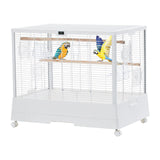 Garvee Bird Cage 28 in Large White Portable Parakeet Cage with Temperature and Humidity Detection for Travel or Home - White