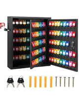 Garvee 150 Keys Cabinet Organizer Wall Mount Steel Key Lock Box with 2 Keys for Hotel Valet Office Car Key Management Heavy Duty Black