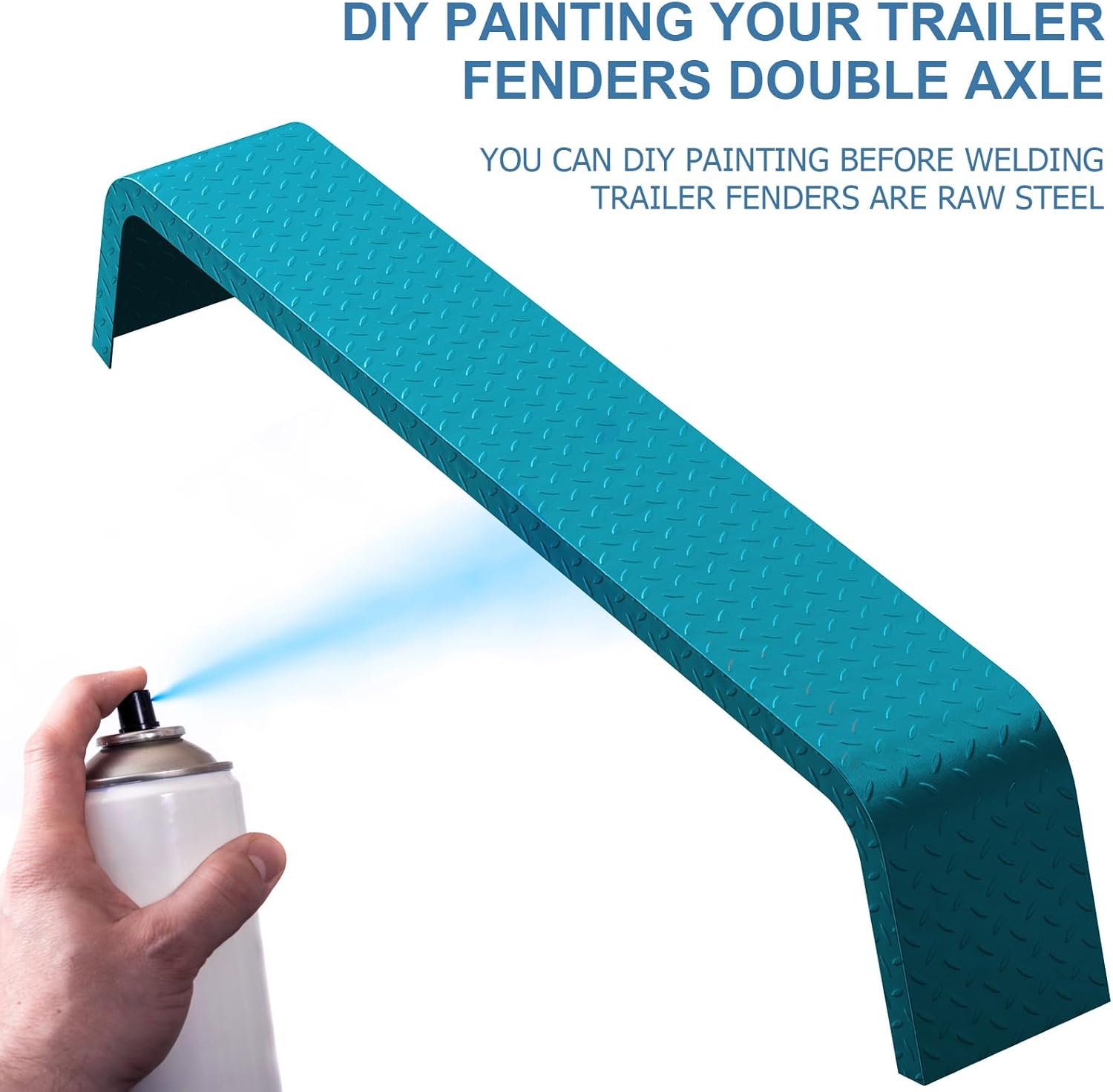 Garvee Trailer Fenders,2 Pack Tandem Axle Trailer Fenders Fit 13"-15" Tires,Heavy Duty Steel Double Axle Trailer Fenders Car Hauler Trailer,Cargo Trailer,Utility Trailer,Landscape Trailer Black