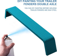 Garvee Trailer Fenders,2 Pack Tandem Axle Trailer Fenders Fit 13"-15" Tires,Heavy Duty Steel Double Axle Trailer Fenders Car Hauler Trailer,Cargo Trailer,Utility Trailer,Landscape Trailer Black
