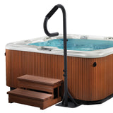 Garvee Hot Tub Handrail 360° Rotatable Adjustable 35-57" Height Spa Rail Non-Slip Grip Indoor Outdoor - Black
