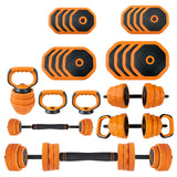 Garvee 4-in-1 Adjustable Dumbbell Set 66 lb Weight Set Home Gym Fitness Equipment Black Versatile