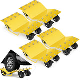 Garvee 4 Pack Car Dollies with Tow Hooks, 8000LBS Capacity Car Dolly with Thickened Handles & Sidebar, Car Wheel Dolly with Security Lock, Car Dolly Set of 4 for Moving Cars, Trucks & Vehicles - Yellow