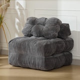 Garvee Folding Sofa Bed Convertible Sleeper Chair with Pillow Dark Gray Single - Foldable Mattress for Living Room Bedroom