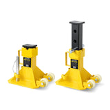 Garvee 22 Ton Jack Stands Heavy Duty Pin Type Car Jack Stand with Lock for Trucks Trailers Equipment Adjustable Height 13.8-19.7 Inches Yellow 1 Pair - Yellow & 2 Wheels & First Lift