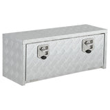Garvee 24 in Heavy Duty Aluminum Tool Underbody Box, Waterproof Truck Storage Organizer Chest for Pick Up Truck Bed, 36" X 12" X 14", Silver - Sliver