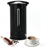 Garvee 16 L/110 Cups Coffee Urn Double Wall Stainless Steel Percolate Coffee Dispenser Black for Buffet Catering Wedding Gathering