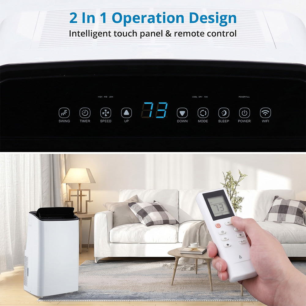 Garvee Portable Air Conditioner 14000 BTU, Cools 750 Sq Ft, 3-in-1 AC with Fan Dehumidifier, Remote, Window Kit, Fast Cooling for Home Office