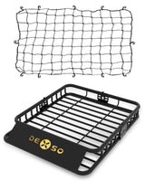 Garvee 51" x 36" x 5" Universal Roof Rack Carrier Basket, 200 Lbs Capacity, Heavy Duty, Black, SUVs, Trucks, Vehicles - Rack+Net