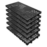 Garvee Plastic Pallets for Basement Storage Set of 6 - 11.8x23.6x1.18 Waterproof Ventilated HDPE Heavy Duty Pads for Garage Kitchen Outdoor