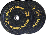 Garvee 2 In Change Plates Set Rubber-Coated Fractional Weight Plates for Gym Home, Standard Size, Color-Coded - Black+Yellow 35Lb