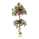 Garvee 5FT Artificial Trees Indoor Faux Tree Artificial Planter Thanksgiving Christmas Green - Green-5Ft-15