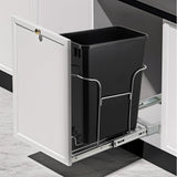 Garvee Pull Out Trash Can Under Cabinet Stainless Steel Slide Out Shelf for 30L Kitchen Sink Adjustable Space-Saving