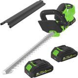 Garvee Hedge Trimmer Cordless 22 Inch Electric Hedge Trimmer 20V Bush Trimmers With 2 Batteries Lightweight Garden Green - Black + Green