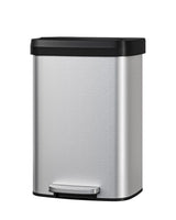 Garvee 13 Gal Stainless Steel Trash Can with Lid, Large Kitchen Garbage Bin, Rustproof, Silver, 50L - Silver