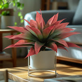 Garvee Artificial Tequila Plant with 22 Red Leaves, Realistic Texture, Durable Material for Indoor Decoration, Home and Office Use - Rot