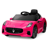 Garvee Ride On Car Licensed Maserati Gran Cabrio Pink 12V Battery Powered Motorized Car for Kids