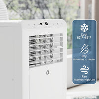 Garvee 8000 BTU Portable Air Conditioners Cool Up to 350 Sq.Ft,3 IN 1 Portable Ac Unit with Remote Control/LED Display/24Hrs Timer/Window Installation Kit & Low Noise for Home/Hotel/Office - White Top