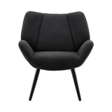 Garvee Dark Grey Corduroy Accent Chair, Modern Upholstered Armchair with Black Tapered Legs for Living Room Bedroom, 27.76" Wide, Dark Grey - Dark Grey
