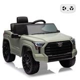 Garvee Licensed Toyota Tundra 12V Electric Ride On Truck for Kids, Off-Road Pickup, Remote Control, Spring Suspension, LED Lights, 40.94in, Multi-Color - Green