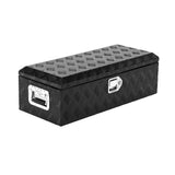 Garvee 20 Inch Truck Bed Tool Box Heavy Duty Aluminum Diamond Plate Waterproof Storage Chest with Lock for Trucks Trailers RVs - Black