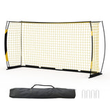 Garvee Soccer Goals 12x6 FT Portable Soccer Net with Collapsible Metal Base for Indoor Outdoor Use Black - Black And Yellow