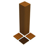 Garvee 48-Pack 12"x12" Interlocking Composite Deck Tiles, Waterproof Outdoor Patio Flooring, Teak, 48 Sq Ft, Easy Snap-Together Design