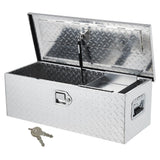 Garvee 30 Inch Aluminum Truck Tool Box, Truck Bed Storage Box with Security Lock and Wider Handles, Heavy Duty Waterproof Tool Box Organizer Chest for Pick Up Truck Rv Trailer - Silver - Silver