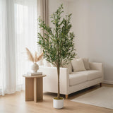 Garvee Faux Olive Tree 5.2FT with White Planter, Lifelike 34 Fruits, Realistic Leaves for Home Office Patio Decor