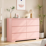 Garvee Dresser Storage Organizer Multiple Drawers Durable Wood Elegant Bedroom Furniture - Pink