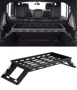 Garvee Rear Trunk Cargo Storage Rack For 2007-2018 Wrangler JK Unlimited 4 DR, Heavy-Duty Carbon Steel, 350LBS Load, Black, Camping Trip Gear
