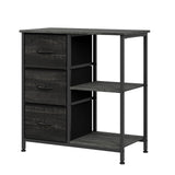 Garvee 3 Drawer File Cabinet Printer Stand with 2 Open Shelves for Home Office Black, Modern Storage Solution - Black