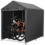 Garvee Bike Carport Durable Shelter Steel Frame Weatherproof Outdoor Protection Easy Assembly - Black