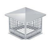 Garvee 9 in x 9 in Chimney Cap 304 Stainless Steel Mesh Cover for Outside Clay Flue Tile, Silver, Adjustable 7-9 in