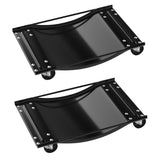 Garvee Car Dolly Set of 2 Heavy Duty 5000 LBS Capacity Wheel Dolly Black 3.5 in Swivel Steel Wheels