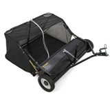 Garvee Tow Behind Lawn Sweeper 42 in, Large Capacity Leaf & Grass Collector, Adjustable Height, Durable Black - Black