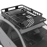 Garvee 51"x 36"x 5" Roof Rack Basket Rooftop Cargo Carrier with Extension Black Car Top Luggage Holder Universal for SUV Cars - Rack