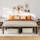 Garvee King Size Bed Frame 14 Inch High Metal Platform Durable Steel Slats Supports 800 Lbs Black