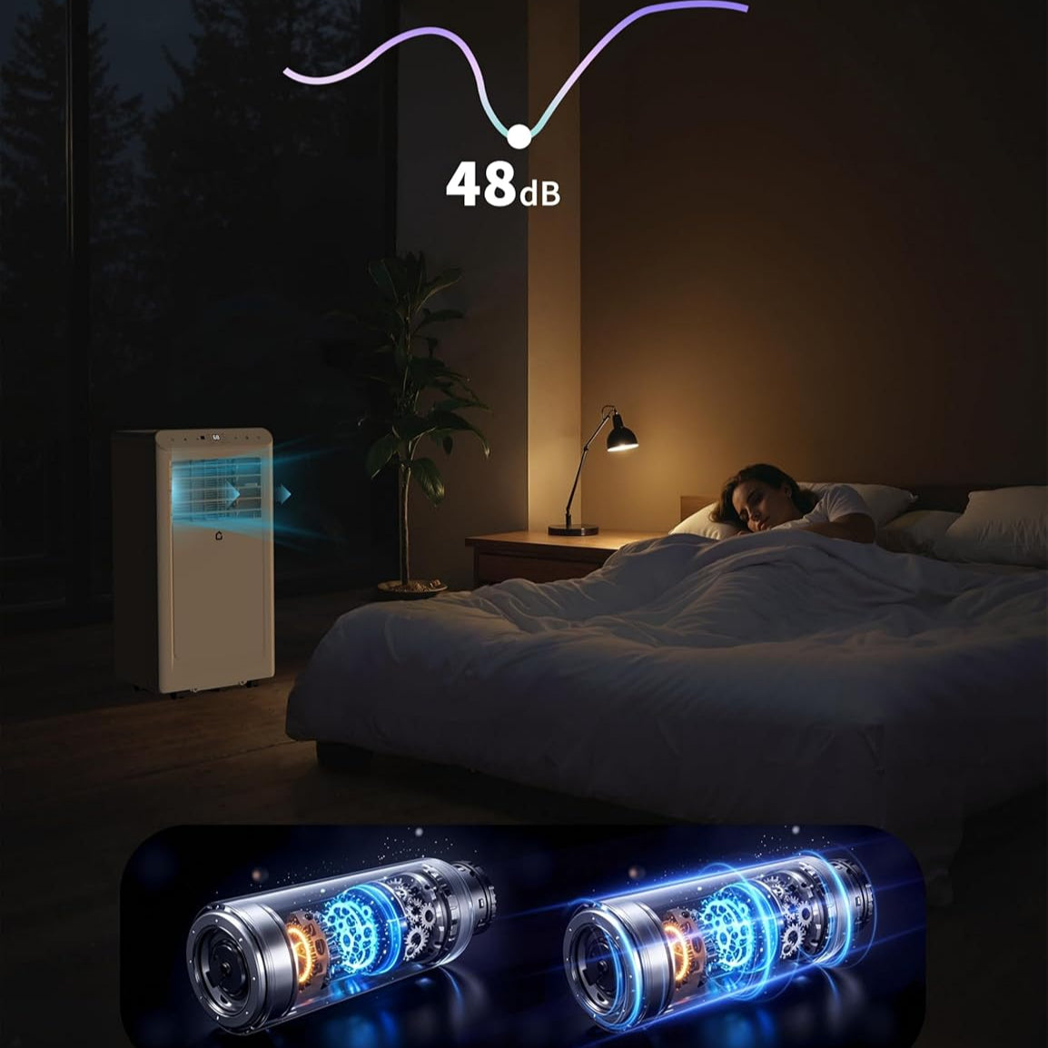 Garvee 8000 BTU Portable Air Conditioners Cool Up to 350 Sq.Ft,3 IN 1 Portable Ac Unit with Remote Control/LED Display/24Hrs Timer/Window Installation Kit & Low Noise for Home/Hotel/Office - White Top