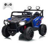Garvee 24V Ride On Toys for Big Kids, 2 Seater Electric UTV Car with Remote Control, 43.5in Length, Black - Blue
