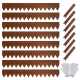 Garvee Metal Landscape Edging 8-Pack Galvanized Steel Bendable Garden Edging Border for Flower Bed Yard Pathway Divider, Flexible, Weather-Resistant - 40*6Inch 8-Pack Rust Brown