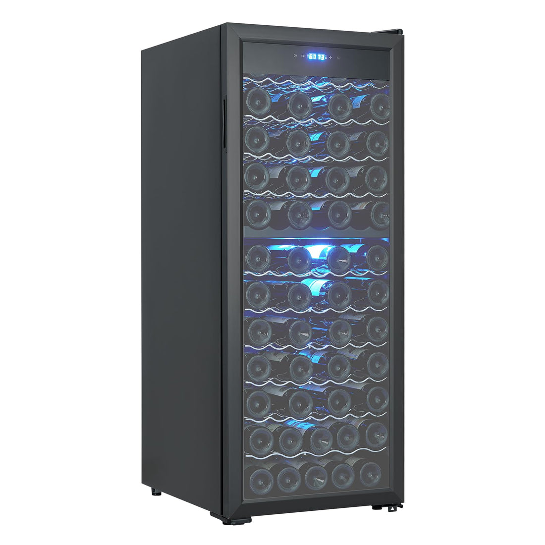 Garvee 80 Bottles Dual Zone Wine Cooler LED Touch Display | UV Protection Glass Door Wine Fridge | 41-64°F Temperature Control | Quiet Compressor Wine Cellar for Red & White Wine