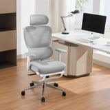 Garvee Ergonomic Office Chair Adjustable Padded Headrest Comfortable Lumbar Support 3D Armrest Gaming Chair Wide Seat Gray