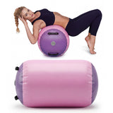 Garvee Inflatable Gymnastics Air Roller Barrel Pink 20in x 20in x 31in for Yoga Training Cheerleading Home Use