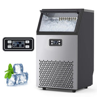 Garvee Commercial Ice Maker Machine Stainless Steel 110LBS/24H Output 33LBS Storage Countertop Undercounter