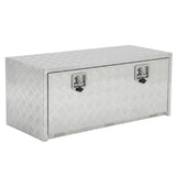 Garvee 24 in Heavy Duty Aluminum Tool Underbody Box, Waterproof Truck Storage Organizer Chest for Pick Up Truck Bed, 36" X 18" X 18", Silver - Silver